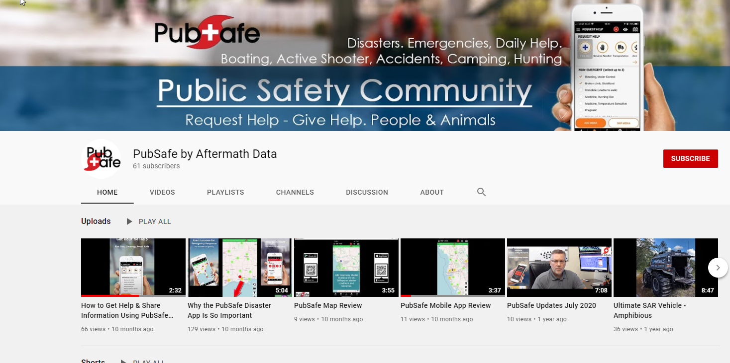 PubSafe Safety Community YouTube Channel